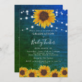 Invitation Couleur de tournesol en Russie : un vert bleu (Devant / Derrière)