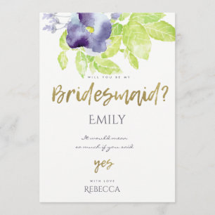 INVITATION COULEUR D'EAU BLEU AQUA INK FLORAL BRIDESMAID