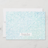 Invitation Couleur d'eau bleu Bleu photo fête d'anniversaire (Dos)