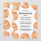 Invitation Couleur d'eau Citrouille de la fête du réchauffeme (Devant / Derrière)