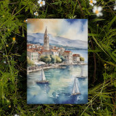 Invitation Couleur d'eau de la Croatie fractionnée