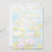 Invitation couleur d'eau de l'étang nénuphar rose violet (Dos)