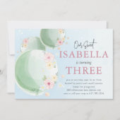 Invitation Couleur d'eau douce Anniversaire de enfant (Devant)