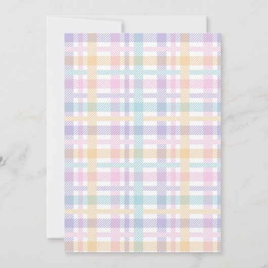 Invitation Couleur d'eau douce arc-en-ciel Baby shower neutre (Dos)