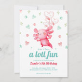 Invitation Couleur d'eau douce Axolotl Anniversaire de enfant (Devant)