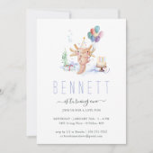 Invitation Couleur d'eau douce Axolotl fête d'anniversaire (Devant)