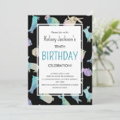 Invitation Couleur d'eau douce Bunny Lapin Modèle lapin (Debout devant)