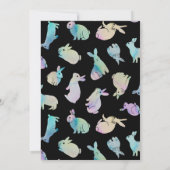 Invitation Couleur d'eau douce Bunny Lapin Modèle lapin (Dos)