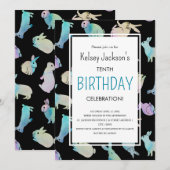 Invitation Couleur d'eau douce Bunny Lapin Modèle lapin (Devant / Derrière)