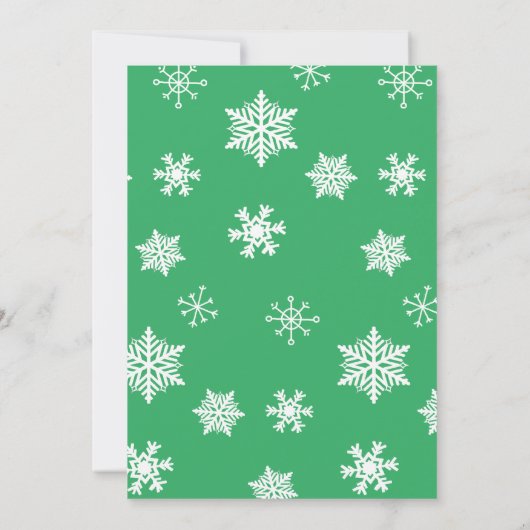 Invitation Couleur d'eau douce Gnomes Festive Noël (Dos)