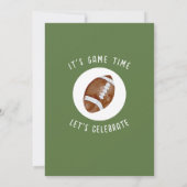 Invitation Couleur d'eau douce Rookie Football 1er anniversai (Dos)