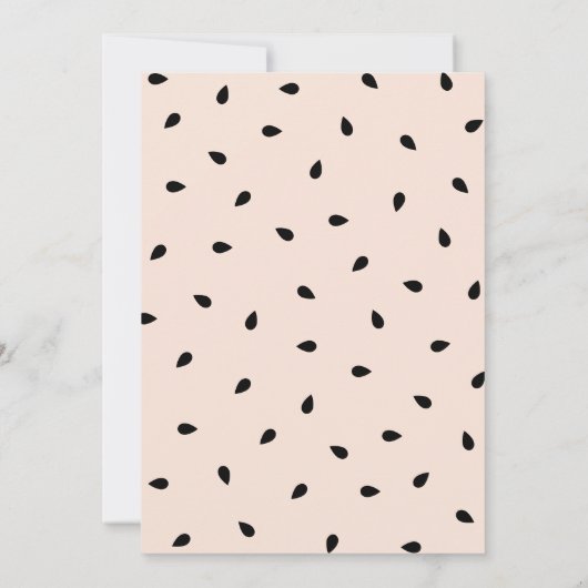 Invitation Couleur d'eau douce Watermelon fête d'été | Rose (Dos)