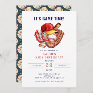 Invitation Couleur d'eau du Anniversaire de enfant de base-ba