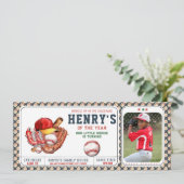 Invitation Couleur d'eau du Anniversaire de enfant de base-ba (Debout devant)