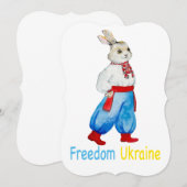 Invitation Couleur d'eau du costume folklorique ukrainien sty (Devant / Derrière)