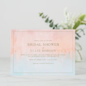 Invitation Couleur d'eau du coucher de soleil d'été Fête des  (Debout devant)