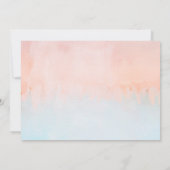 Invitation Couleur d'eau du coucher de soleil d'été Fête des  (Dos)