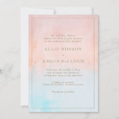 Invitation Couleur d'eau du coucher de soleil d'été tout en u (Devant)