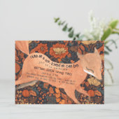 Invitation Couleur d'eau du renard boisé mignonne automne 3e  (Debout devant)