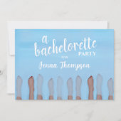 Invitation Couleur d'eau du Spa QR de la partie Bachelorette (Devant)