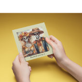 Invitation Couleur d'eau mariage Dia de los Muertos