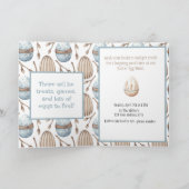 Invitation Couleur d'eau mignonne lapin Oeuf de Pâques Chasse (Intérieur)