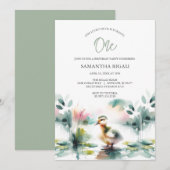 Invitation Couleur d'eau neutre pour les hommes et les femmes (Devant / Derrière)