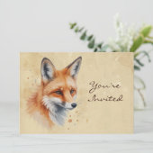 Invitation Couleur d'eau personnalisée Donnée, Fête d'anniver (Debout devant)