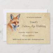 Invitation Couleur d'eau personnalisée Donnée, Fête d'anniver (Dos)