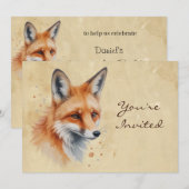 Invitation Couleur d'eau personnalisée Donnée, Fête d'anniver (Devant / Derrière)