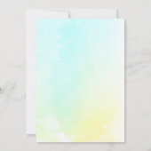 Invitation Couleur d'eau pour bébé Baby shower virtuel (Dos)