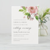 INVITATION COULEUR D'EAU ROMANTIQUE ROMANTIQUE DOUCE MARIAGE (Debout devant)