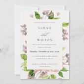 INVITATION COULEUR D'EAU ROMANTIQUE ROMANTIQUE DOUCE MARIAGE  (Devant)