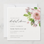 INVITATION COULEUR D'EAU ROSE DOUX ROSE FÊTE DES MARIÉES FLOR (Devant)