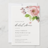 INVITATION COULEUR D'EAU ROSE DOUX ROSE FÊTE DES MARIÉES FLOR (Devant)