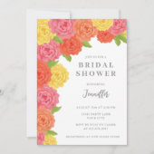 INVITATION COULEUR D'EAU ROSE FÊTE DES MARIÉES FLORALE (Devant)
