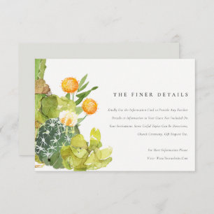 INVITATION COULEUR D'EAU SUCCULTE CACTUS INFORMATION FLORALE