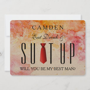 Invitation Couleur d'eau Suitup Serez-vous mon meilleur