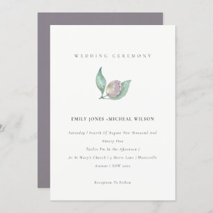 INVITATION COULEUR D'EAU VERT BLEU FOLIAGE MARIAGE OLIVE
