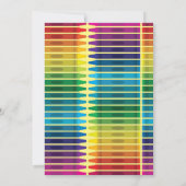 Invitation Couleur des Crayons Enfants 1er anniversaire Fête (Dos)