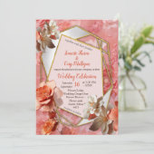 Invitation Couleur douce 2024 des fleurs Peach Fuzz (Debout devant)
