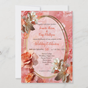 Invitation Couleur douce 2024 des fleurs Peach Fuzz