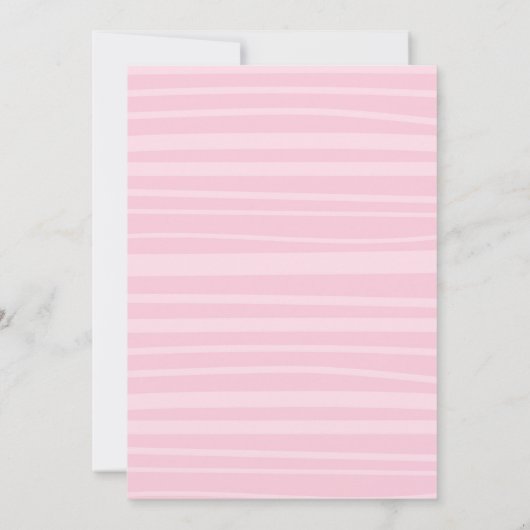 Invitation Couleur douce Baby shower rosée de lapin d'eau (Dos)