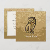 Invitation Couleur du symbole de hibou (Devant / Derrière)