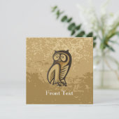 Invitation Couleur du symbole de hibou (Debout devant)