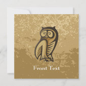 Invitation Couleur du symbole de hibou (Devant)