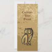 Invitation Couleur du symbole de hibou (Devant)