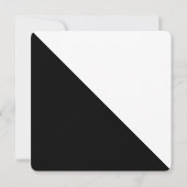 Invitation Couleur fractionnement noir contre Mariage blanc (Dos)