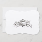 Invitation Couleur Français Baroque Rococo Frontière Florale (Dos)