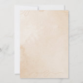 Invitation Couleur Marron Floral (Dos)